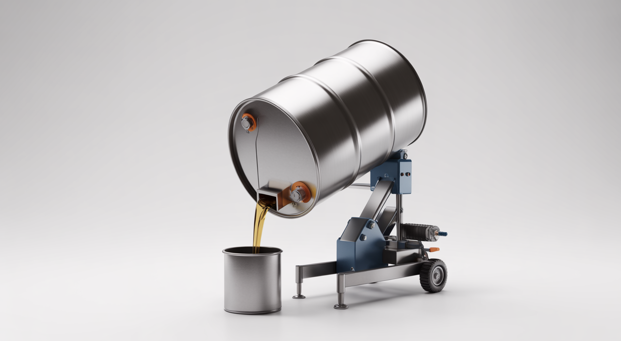 Portable Drum Tipper for safe material handling