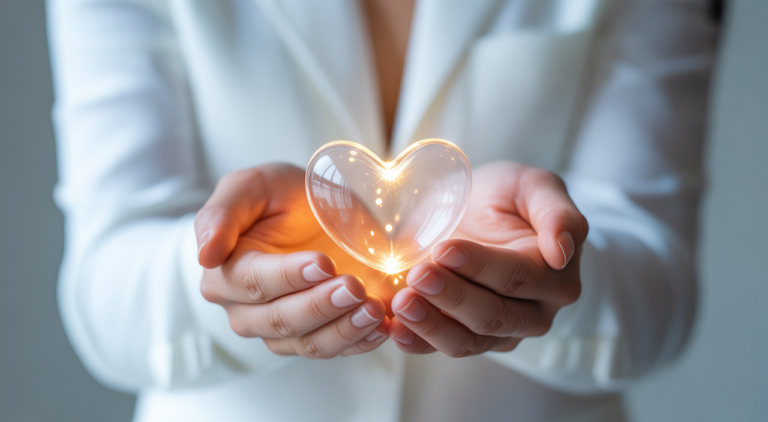 Close-up of a woman's hands gently holding a glowing light, symbolizing hope and new beginnings for fertility.