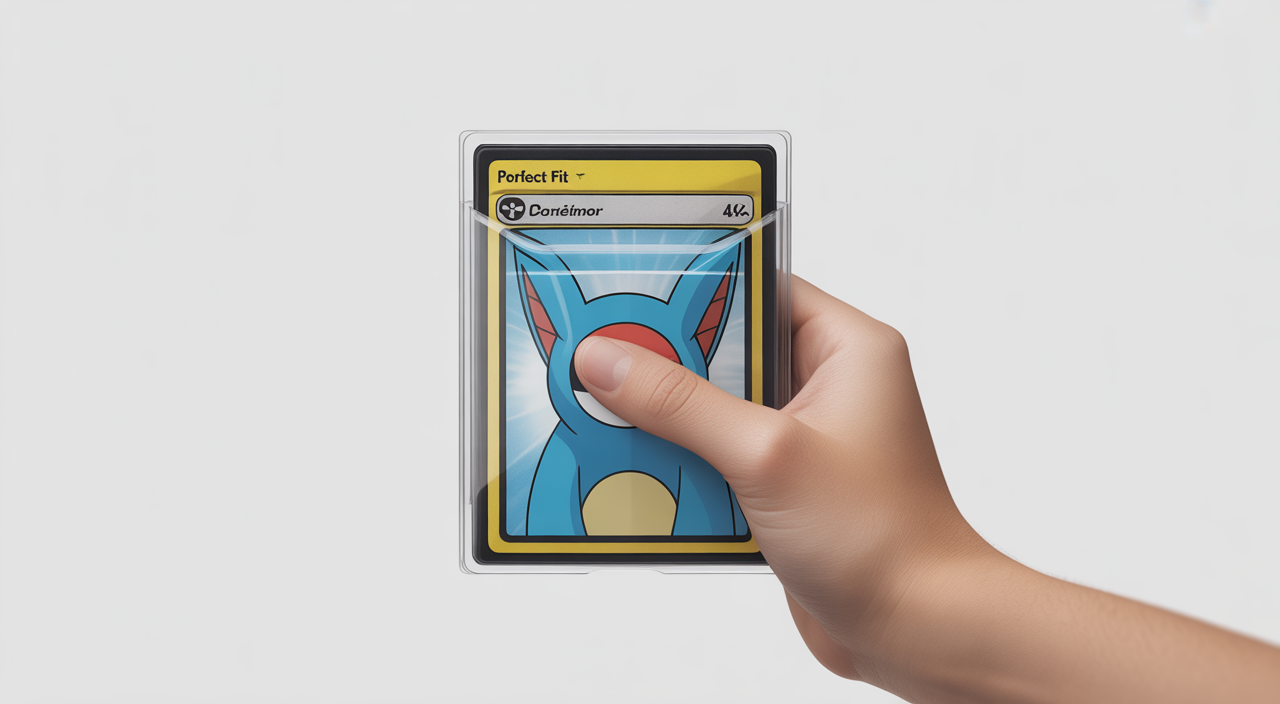 A variety of Pokémon card sleeves, showing different colors, finishes, and sizes, with a focus on their protective qualities for card collections.