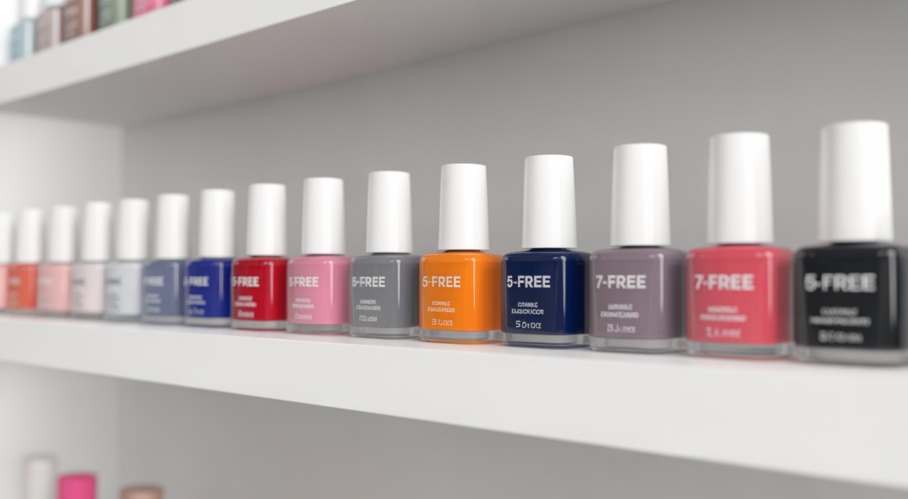 Non toxic nail salon in Los Angeles with clean beauty manicure setup