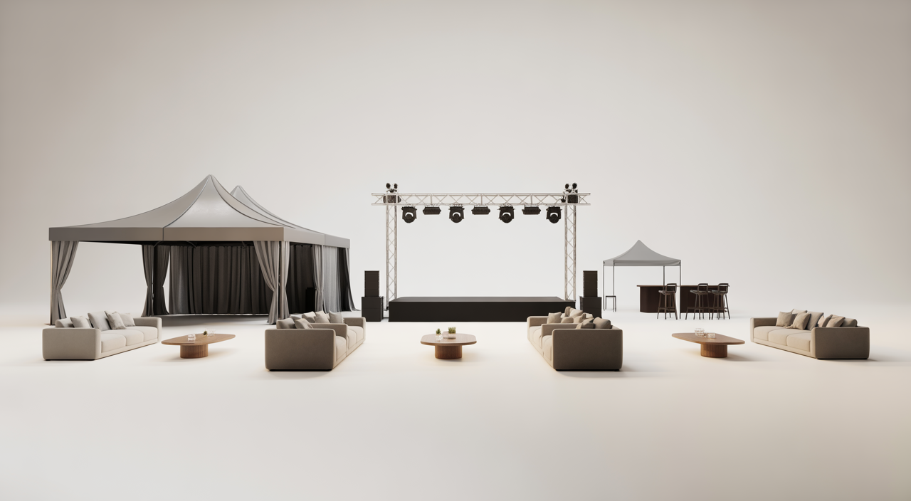 Elegant event setup with rental chairs, tables, and décor in Washington, DC
